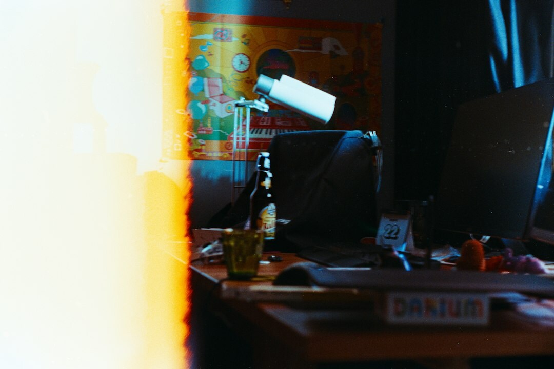 vintage film photography setup
