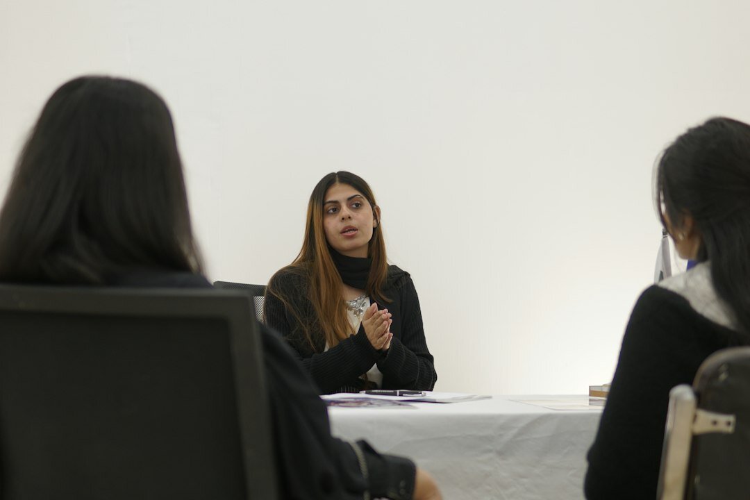 woman telling personal story
