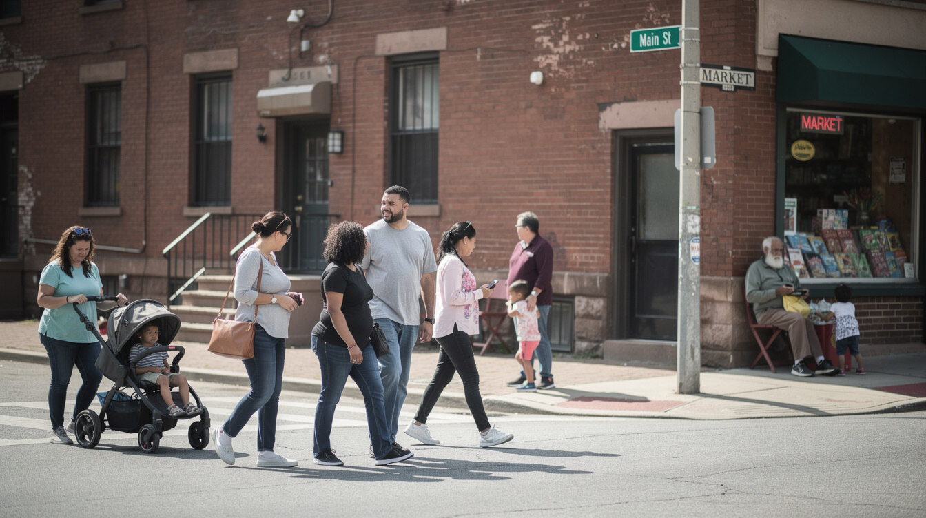 documentary photographer capturing street scene